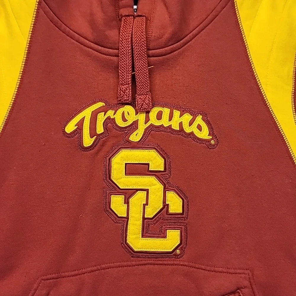 Vintage Nike NCAA USC Trojans Authentic Team Hoodie‎ Men's Size Small Y2K Swoosh
